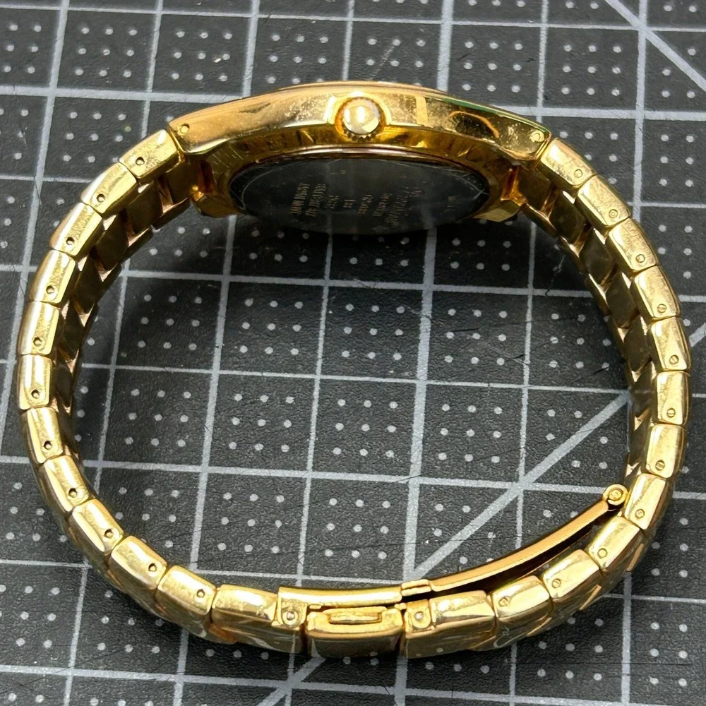 Precision by Gruen Gold Tone Quartz Watch Date Window Japan Movt‎ Tested